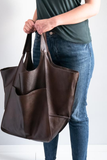 Large Leather Shopping Bag