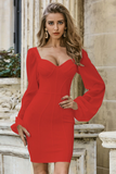 Long Sleeves Bandage Dress