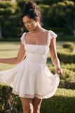 Lace A-Line Mini Dress