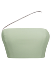 Uriel Mint Crop Top+Uriah Crystal Pencil Skirt