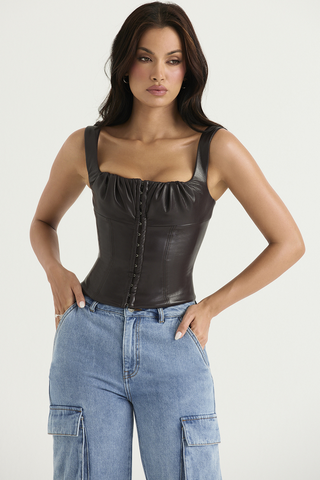 Corset en chocolat amer