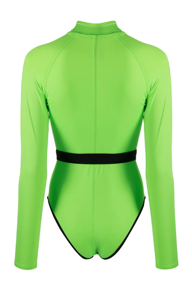 Surf-Up Neon Belted Swimsuit