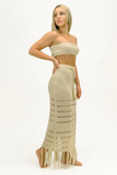 Hazel Crochet Top With Skirt Set