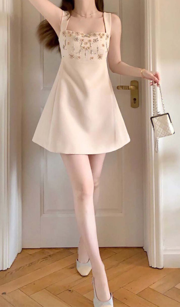 Mini Dress with Crystal-Embellished Tights - Black main image 0