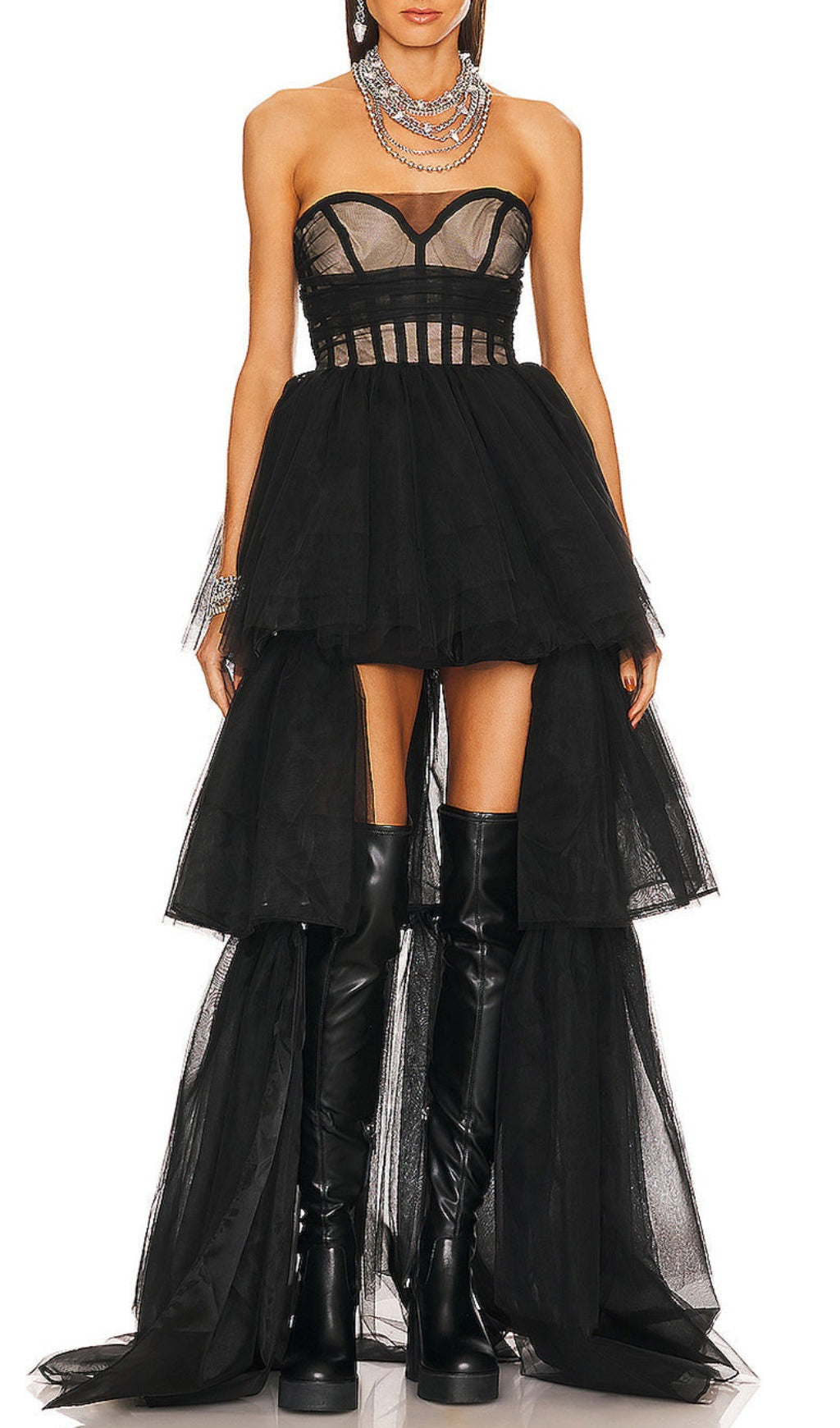 Robe bustier en tulle avec haut corset Paula