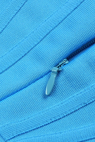 Bandage-Kleid in Midilänge mit Riemchenkorsett in Blau