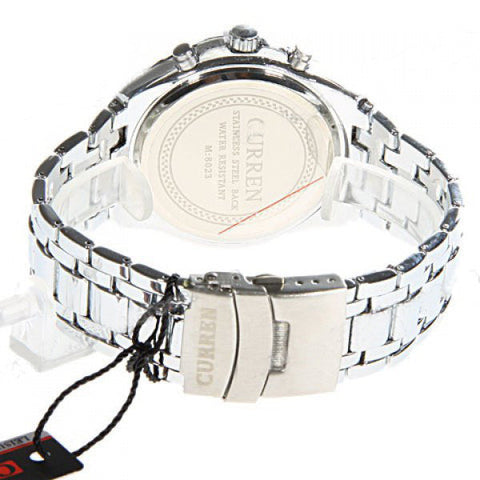 Stainless Steel Waterproof Chronograph (Red 5.5cm Dial)