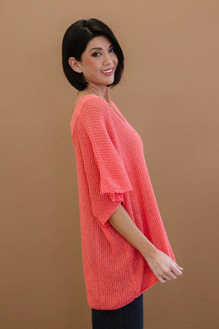 Lips Are Sealed Full Size Run Openwork Short-Sleeve Sweater