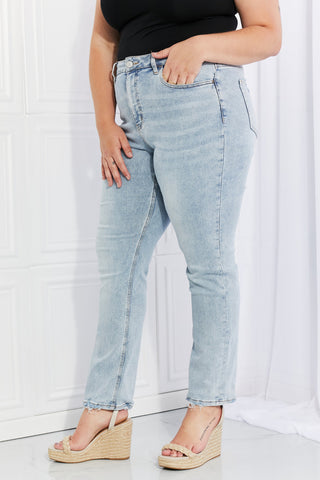 Lovervet Full Size Raw Hem High-Waisted Jeans