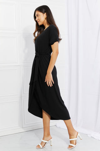 Full Size Right Here Tulip Hem Dress