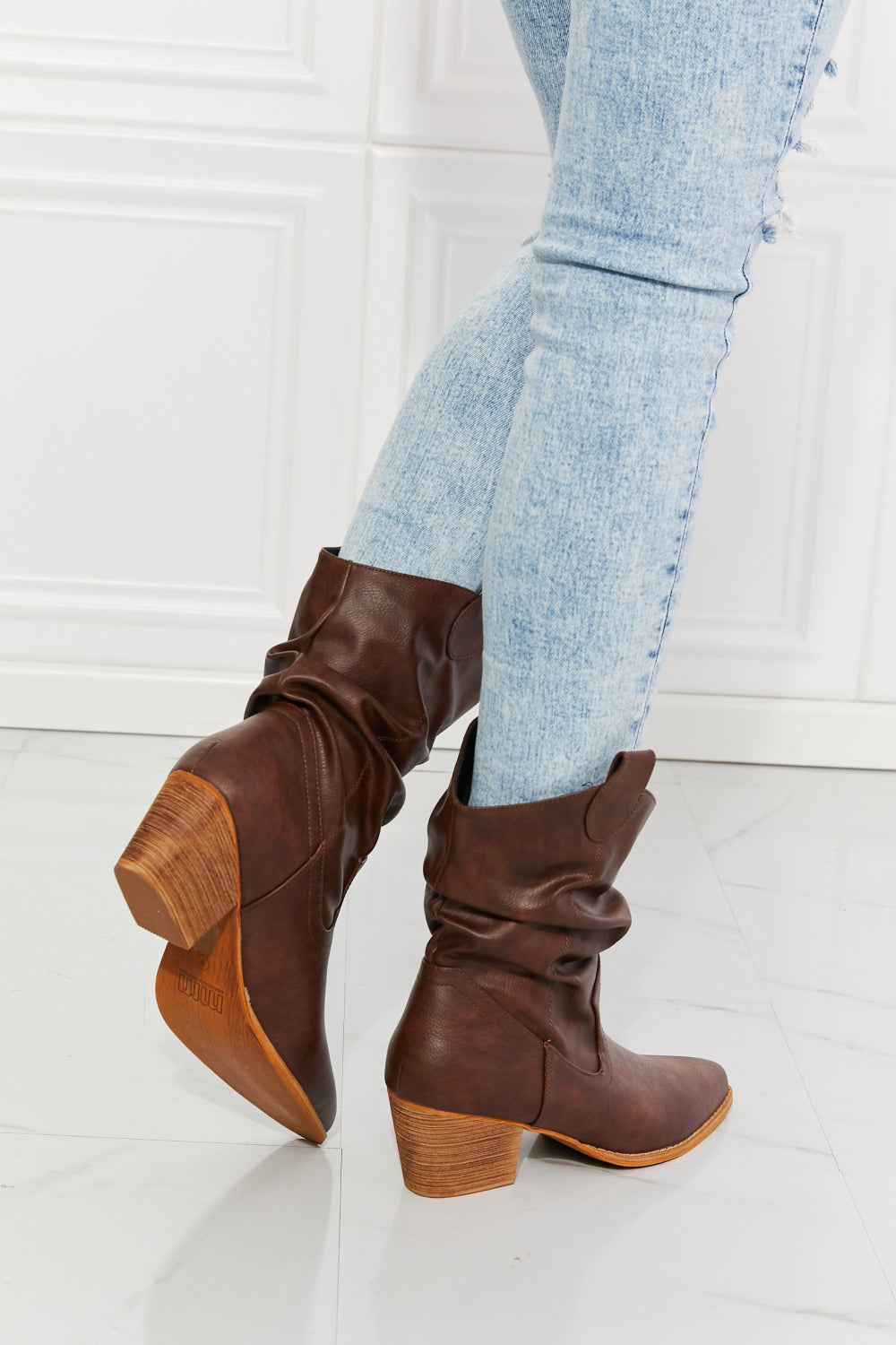 Bottes de cowboy Scrunch Better in Texas en marron