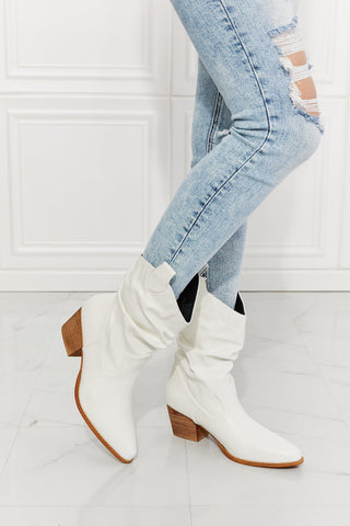 Bottes de cowboy Scrunch Better in Texas en blanc