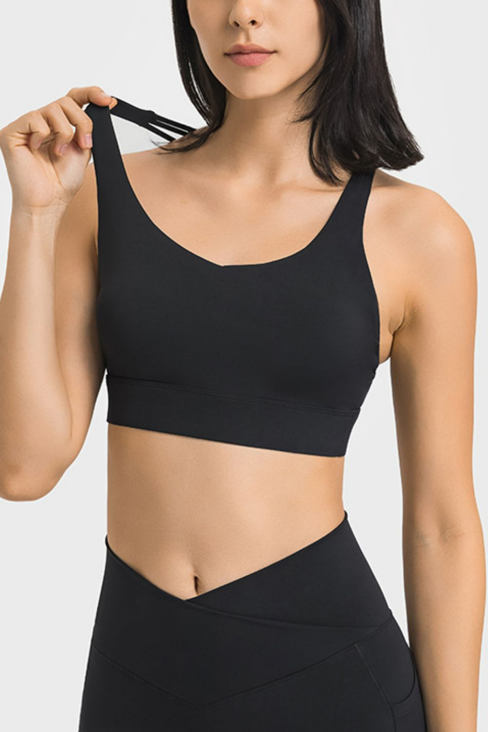 Soutien-gorge de sport respirant à dos croisé