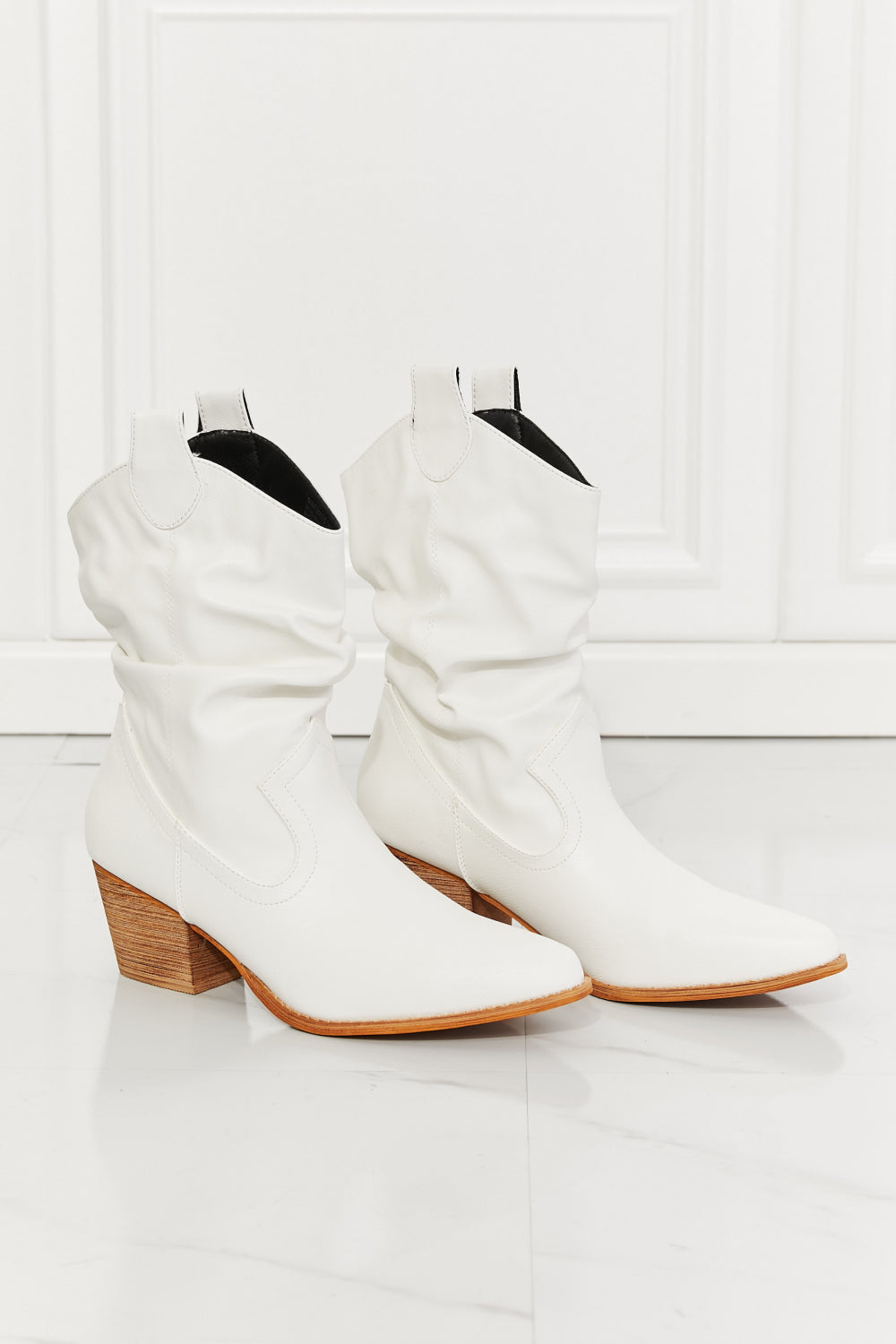 Bottes de cowboy Scrunch Better in Texas en blanc