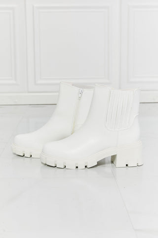 Bottines Chelsea à semelle crantée What It Takes en blanc