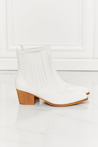 Bottines Chelsea à talons hauts Love the Journey en blanc