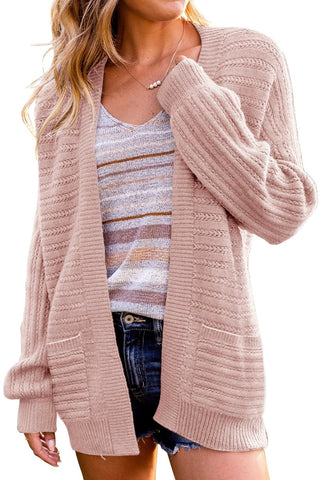Dropped Shoulder Longline Cardigan with Pockets