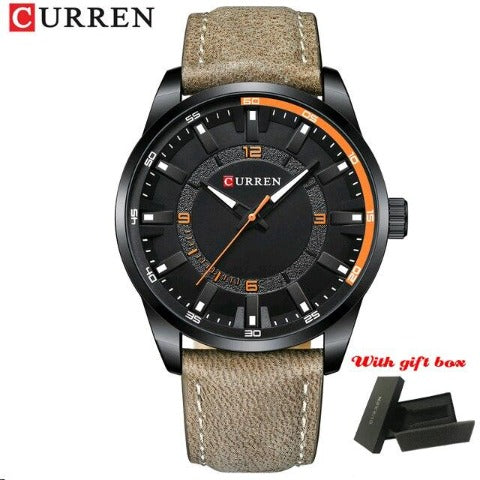Sports Leather Watch (Dial 4.7cm)