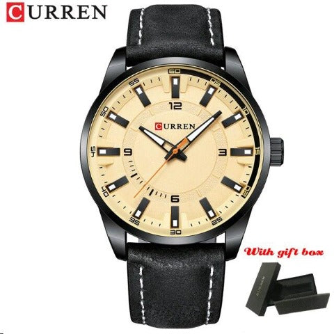 Sports Leather Watch (Dial 4.7cm)
