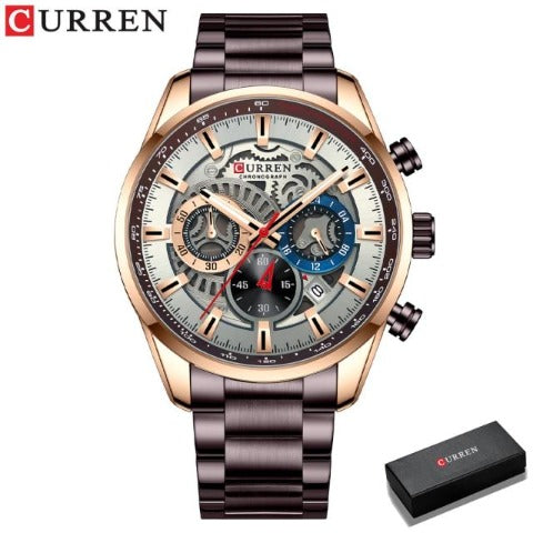 Full Steel Chronograph Watch (Dial 4.5cm)
